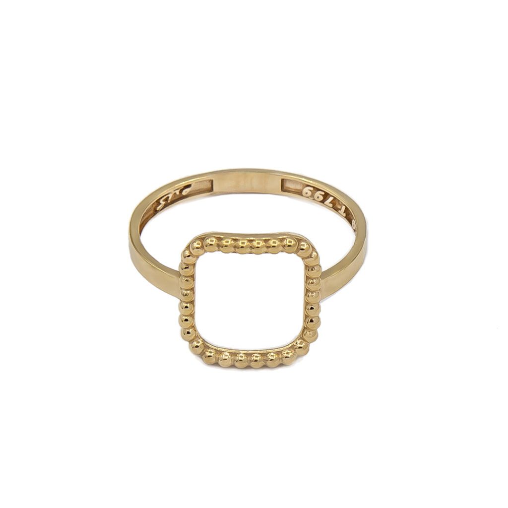 انگشتر طلا مربع R009