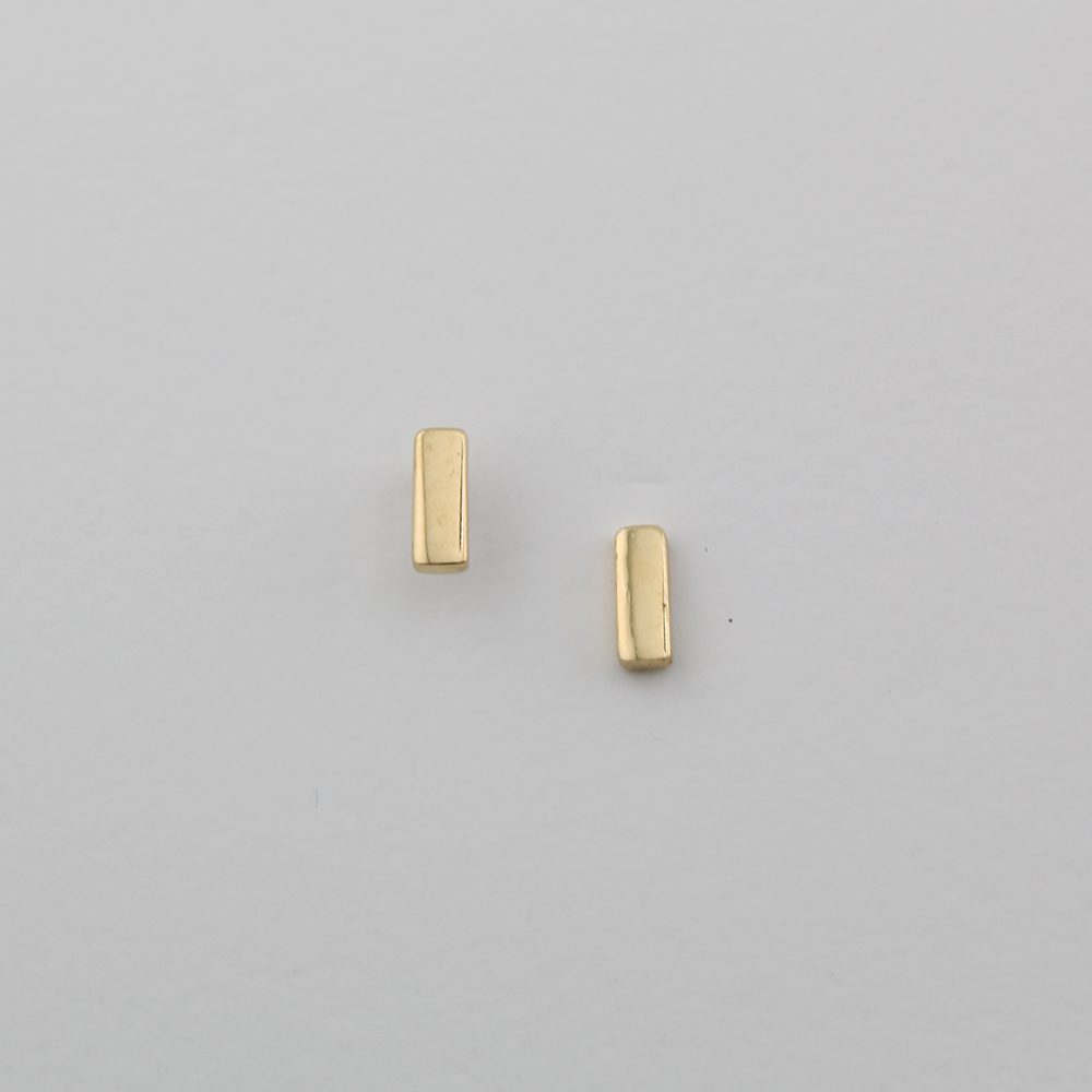 گوشواره میخی طلا طرح مستطیل E002