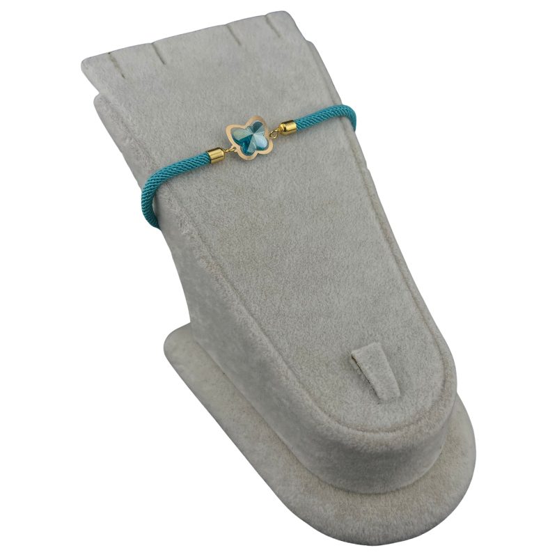 دستبند طلا پروانه سواروفسکی B012